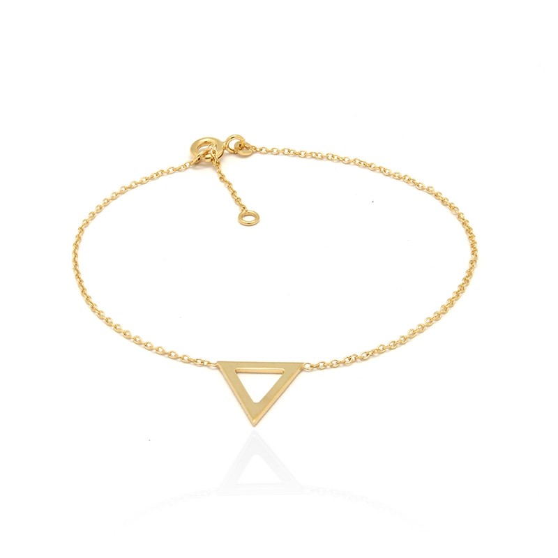 Bracelet femme Carador Triangle collection graphique en or jaune 375/000 352BR
