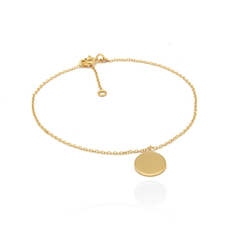 Bracelet femme Carador disque collection graphique en or jaune 375/000 232BR