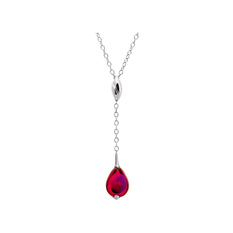 Collier  Baccarat Fleurs de Psydélic rouge irisé 2610122