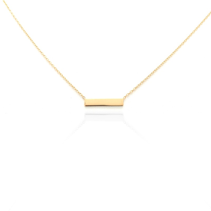 Collier femme Carador Rectangle collection graphique en or jaune 375/000 342CL