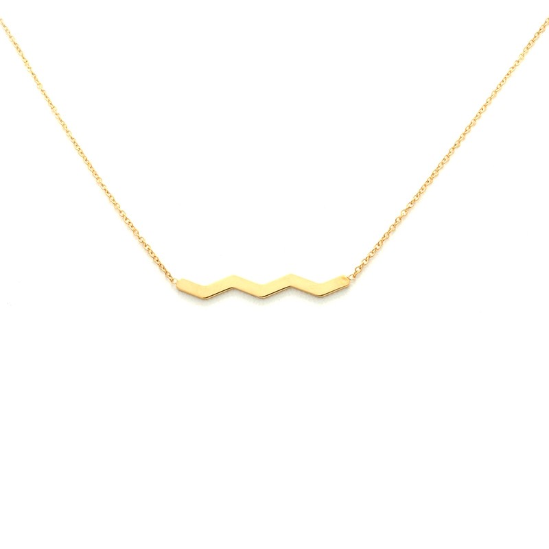 Collier femme Carador Zig Zag collection graphique en or jaune 375/000 356CL