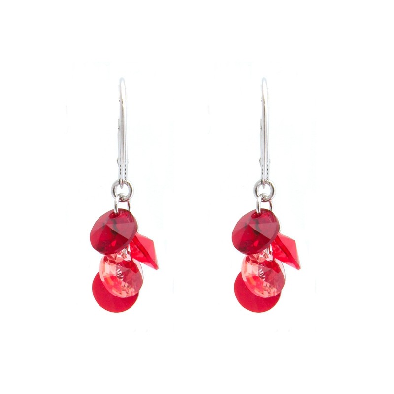 Boucles d'oreilles Indicolite Helen cristal rouge DO-HELEN-208