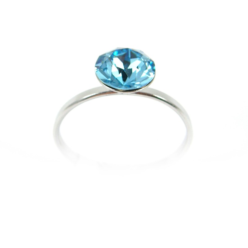 Bague Indicolite Ronde 8 mm bleu BAG-RON8-202