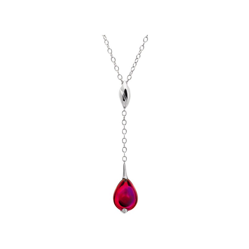Collier  Baccarat Fleurs de Psydélic rouge irisé 2610122