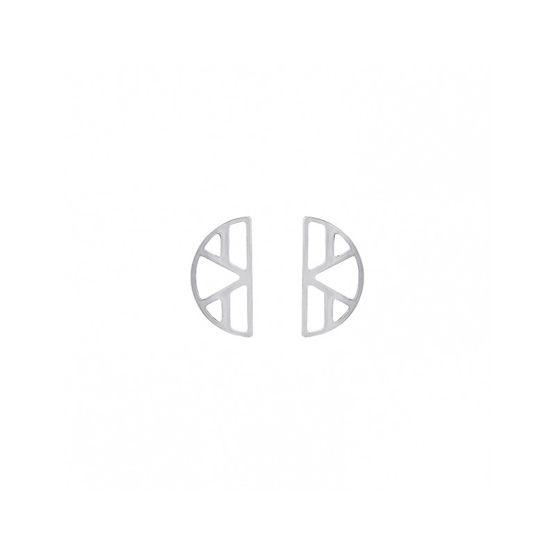 Boucles d'oreilles Les Georgettes Demi Lune Ibiza finition argent 70318911600000