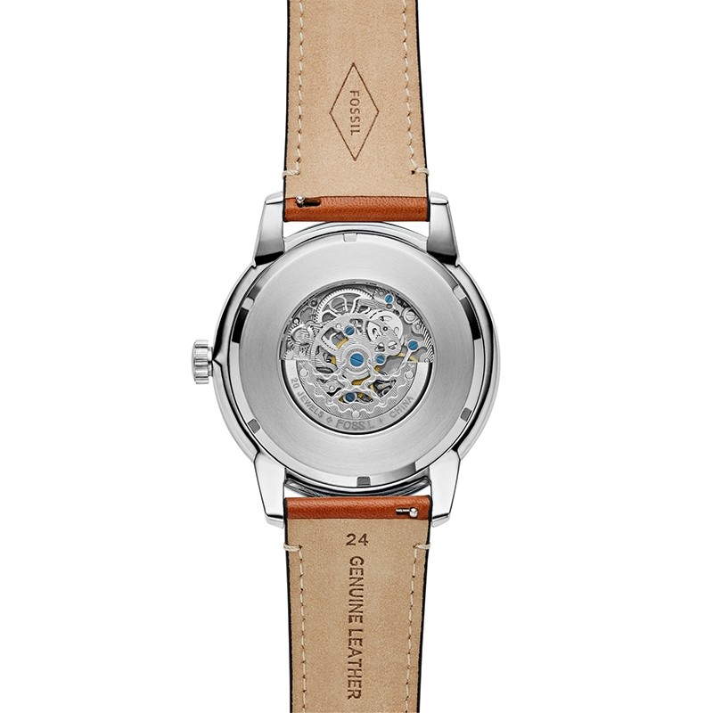 Montre Homme Fossil Townsman automatique cuir brun ME3154