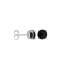 Boucles d'oreilles Carador classique argent 925/000 et pierre de verre noire GES06486BK