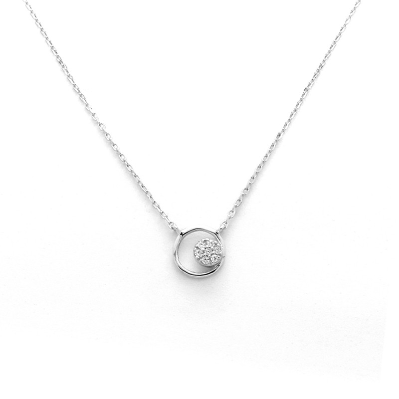 Collier Femme Carador cercle argent 925/000 et oxydes de zirconium RNS00229