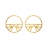 Boucles d'oreilles Les Georgettes Ibiza 43 mm finition or 70318871900000
