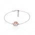 Bracelet souple Carador argent 925/000 blanc et rose et oxydes de zirconium