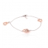 Bracelet souple Silver Pop coeurs argent 925/000 blanc et rose et oxydes de zirconium