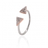 Bague ouverte Silver Pop triangles argent 925/000 blanc et rose et oxydes de zirconium