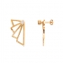 Boucles d'oreilles femme Carador éventail en plaqué or 22EV0480CZ