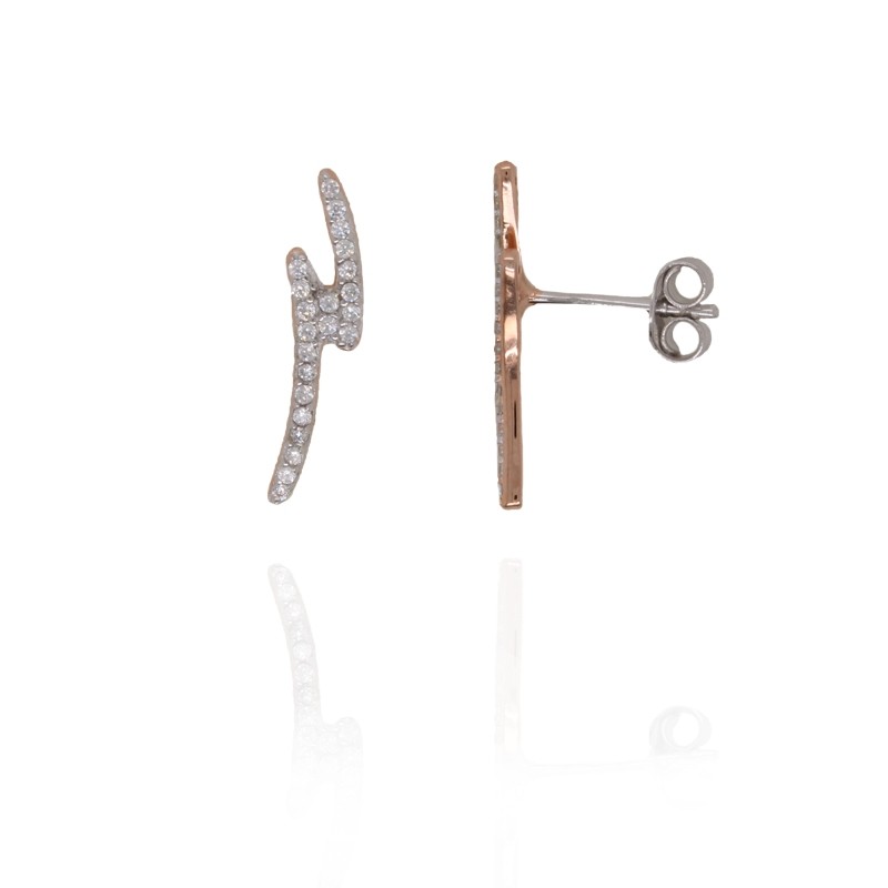 boucles d'oreilles silver pop éclair argent