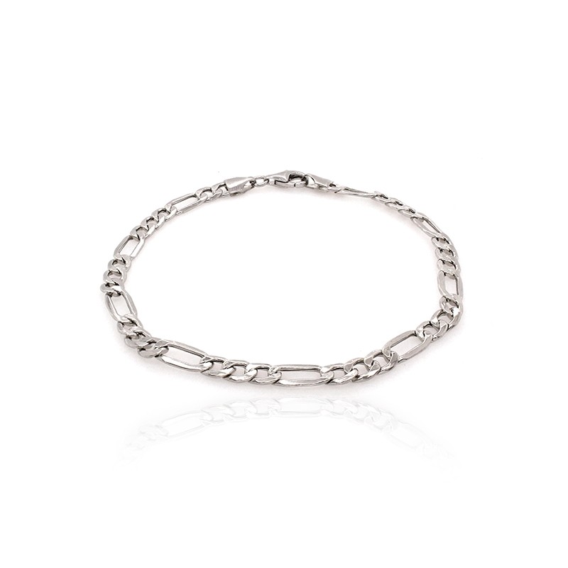 Bracelet Carador maille cheval alternée 1/3 en argent 925/000