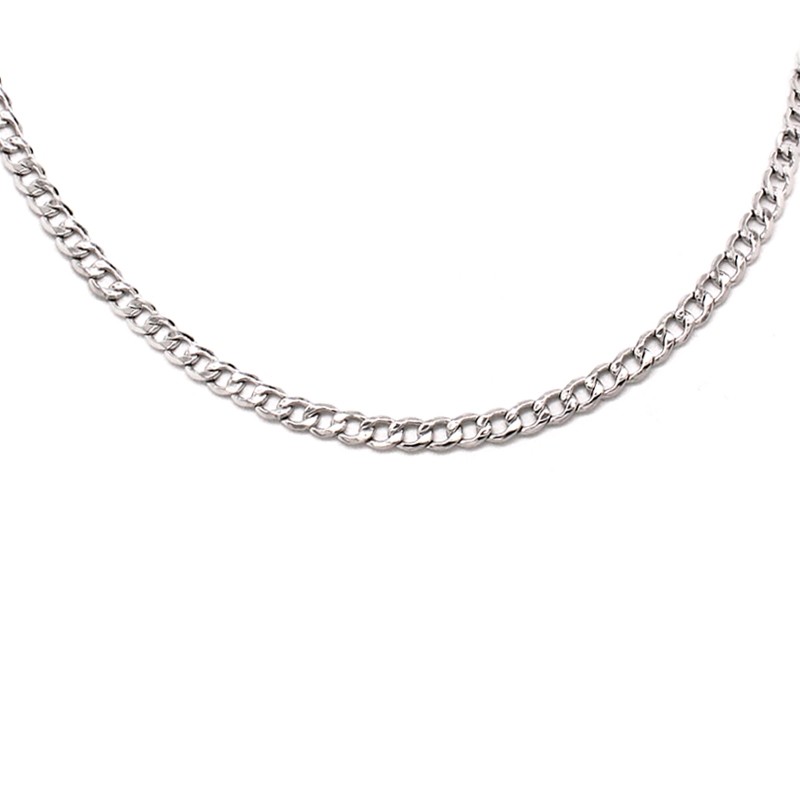 Collier Carador maille gourmette en argent 925/000 largeur 4 mm