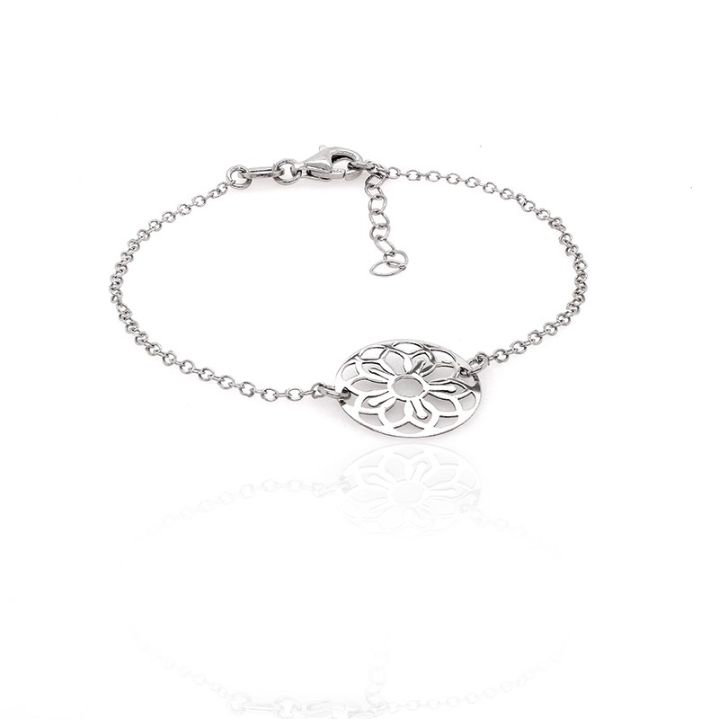 Bracelet femme Carador rosace dentelle en argent 925/000