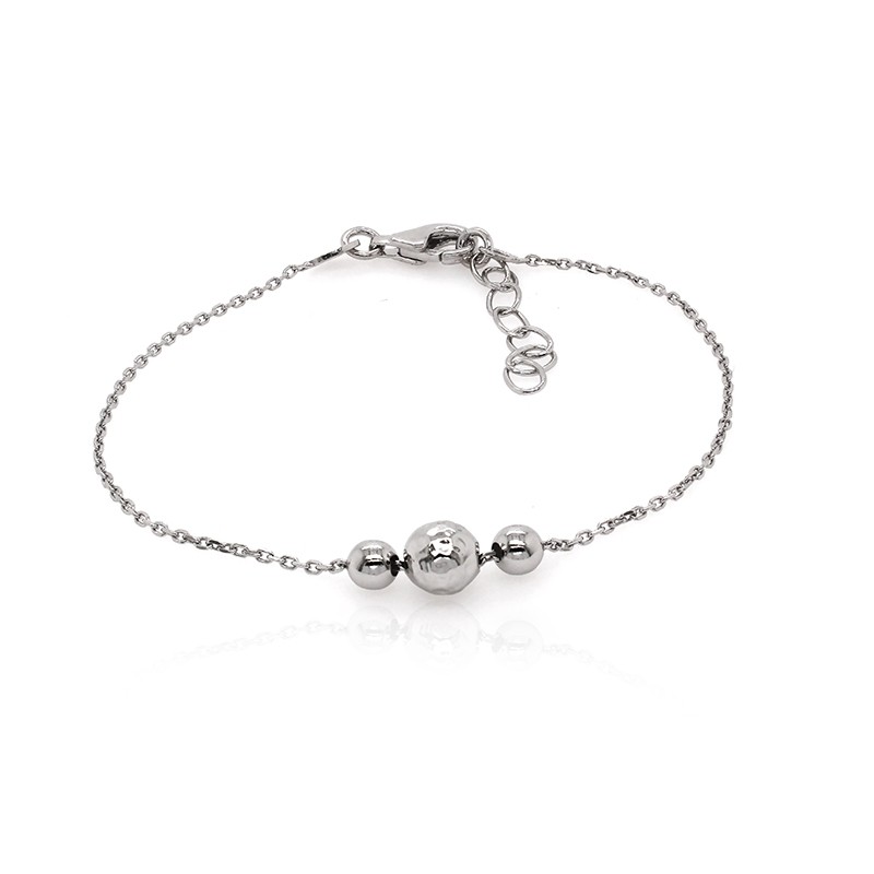 Bracelet femme Carador trio de perles argent 925/000