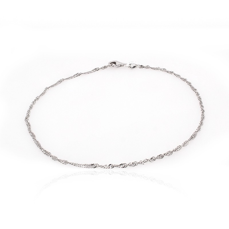 Chaine de cheville Carador maille singpour argent 925/000