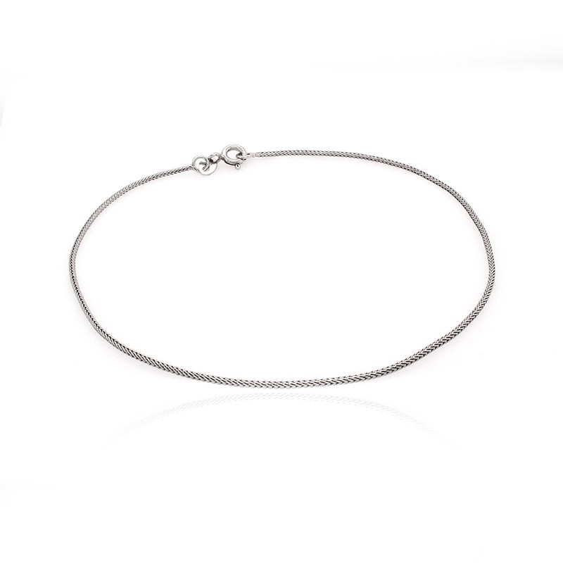 Chaine de cheville Carador maille serpent argent 925/000