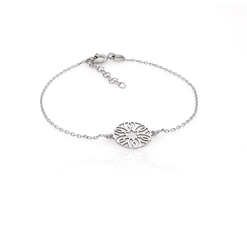 Bracelet femme Carador fleur dentelle en argent 925/000
