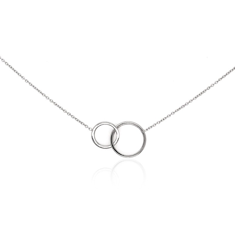 Collier Femme Carador anneaux enlacés argent 925/000