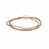 Bracelet Fossil Double chaine Acier Doré rose