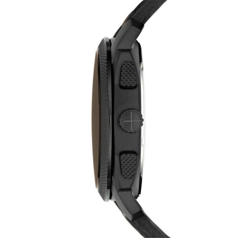 Coffret montre Fossil en cuir brun foncé et bracelet