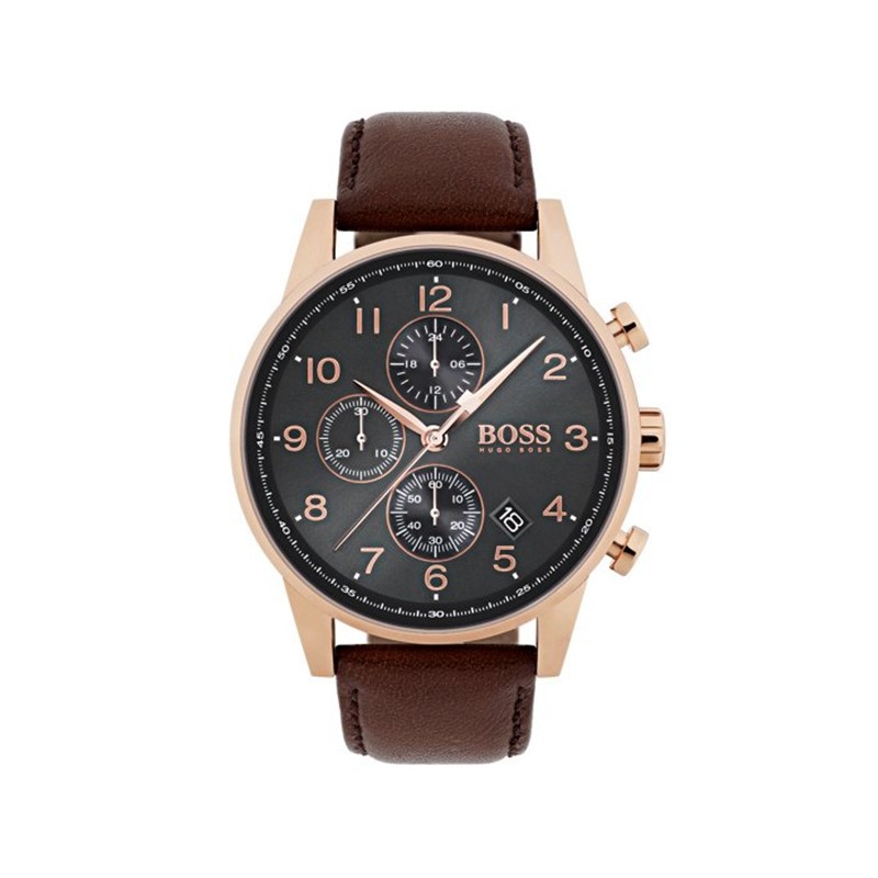 Montre Hugo Boss or rose à cadran brossé 