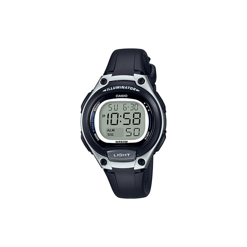 Montre casio bracelet noir cadran gris