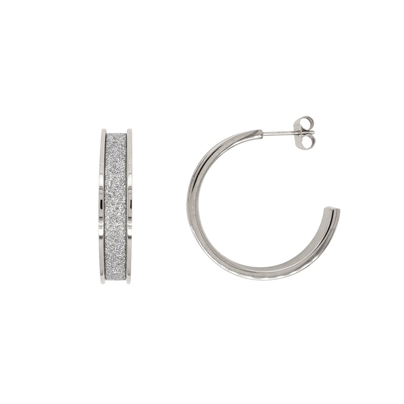 Boucles d'oreilles Amporelle demi créoles fashion