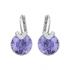 Boucles d'oreilles Swarovski Bella V argentées et cristal mauve 5389358