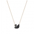 Collier Femme Swarovski Iconic Swan noir doré rose 5204134
