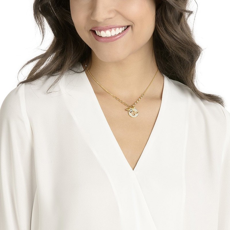 Collier Femme Swarovski Lisabel, blanc, plaqué or 5365641