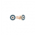 Boucles d'oreilles Swarovski Duo Evil Eye plaqué or rose