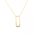 Collier Femme Carador minimaliste rectangle or 375/000