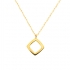 Collier Femme Carador minimaliste carré or 375/000