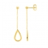 Boucles d'oreilles Femme Carador minimaliste goutte or 375/000