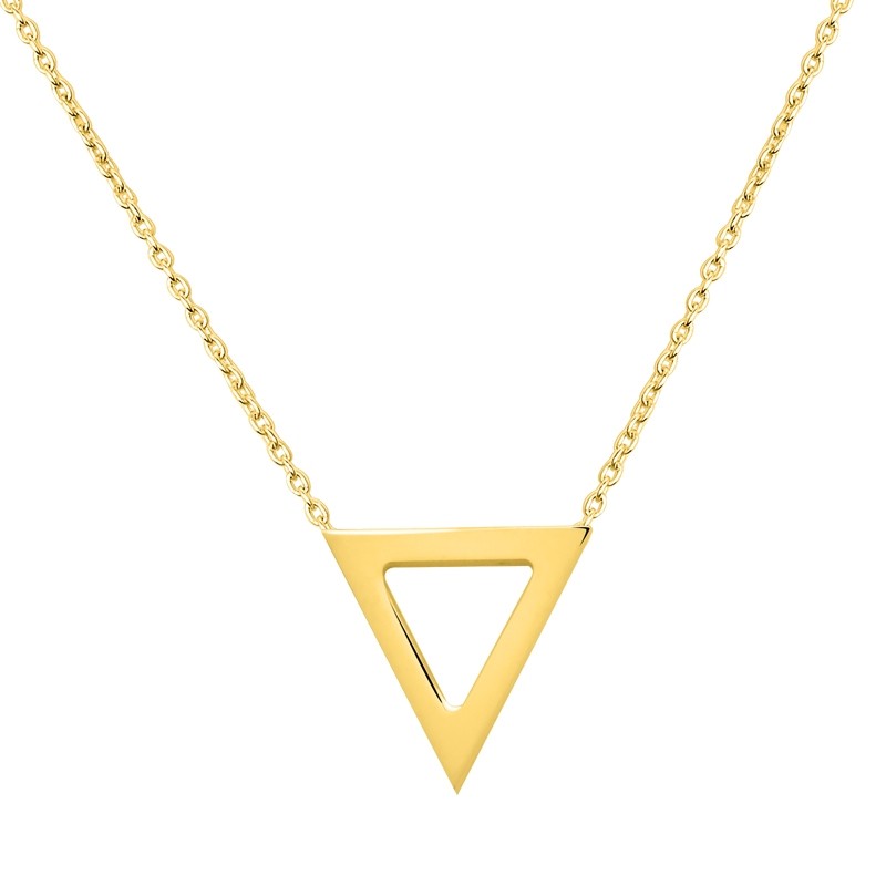 Collier Femme Carador minimaliste triangle or 375/000