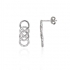 Boucles d'oreilles Carador minimaliste double infini or 375/000 et oxydes de zirconium