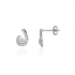 Boucles d'oreilles Carador baroques forme goutte or blanc 375/000 et oxydes de zirconium