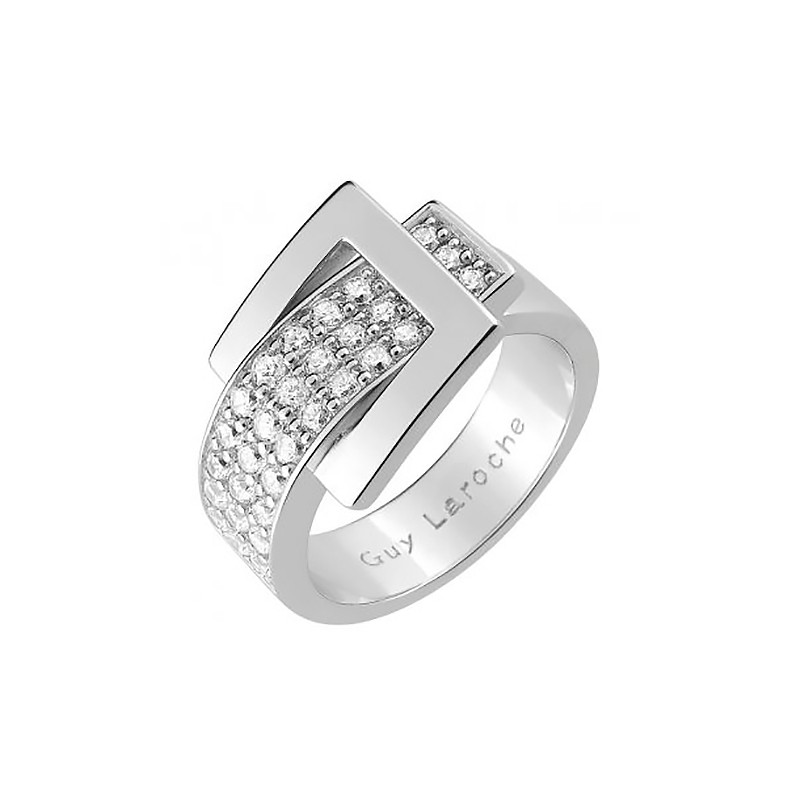 Bague Femme Guy Laroche boucles de ceinture argent 925/000 et oxydes S22.05206