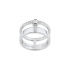 Bague Femme Guy Laroche double aneaux argent 925/000 et oxydes de zirconium ATY001AZ