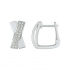 Boucles d'oreilles Guy Laroche croisées argent 925/000 et oxydes de zirconium S22.35101