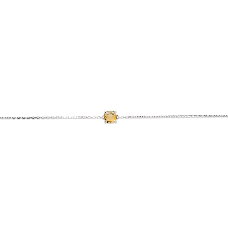 Bracelet Femme Carador argent 925/000 et pierre facettée teintée citrine
