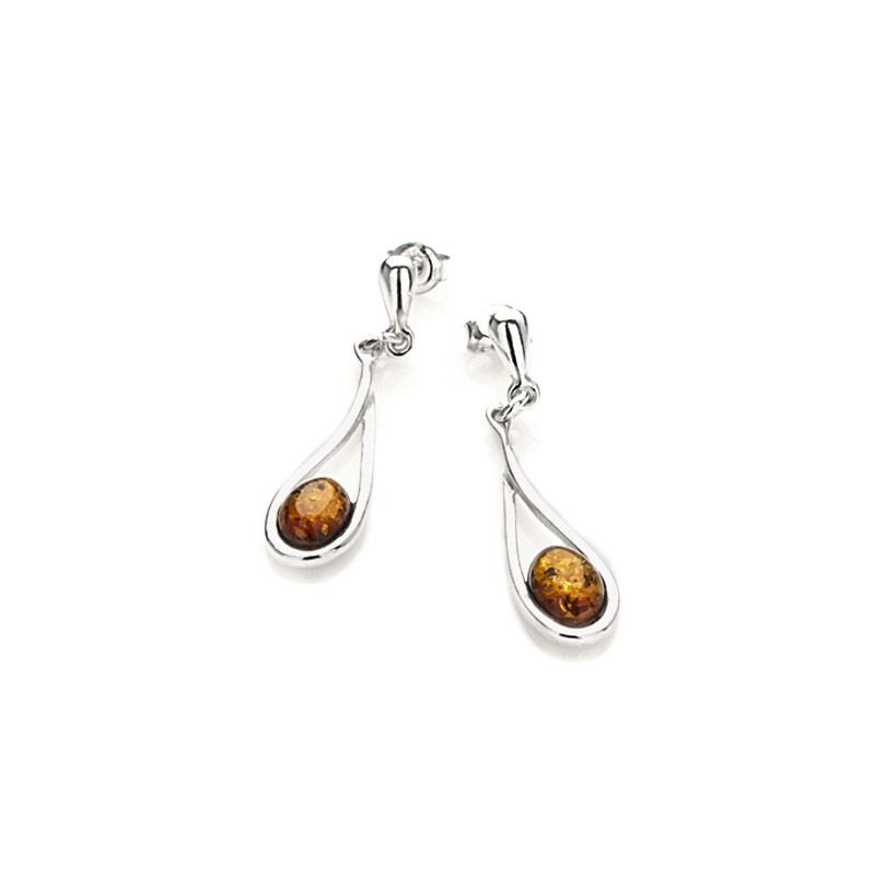 Boucles d'oreilles Carador ambre fantaisie