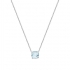 Collier Femme Carador argent 925/000 et pierre facettée teintée aigue-marine