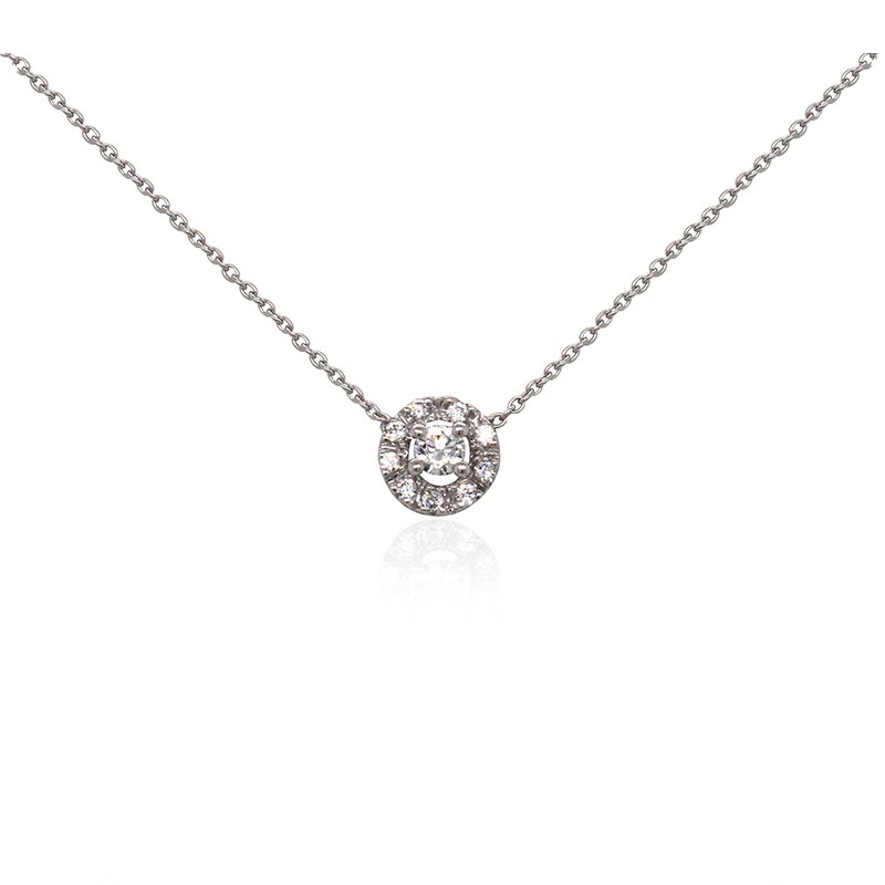 Collier Carador Or blanc 375/000e Princesse B97517