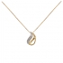 Collier Carador Or bicolore 375/000 pendentif goutte