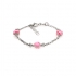 Bracelet enfant Carador coeur rose argent 925/000